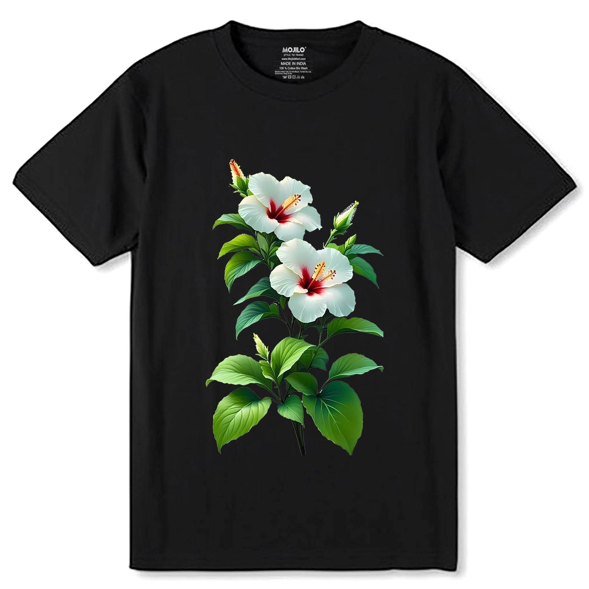 Swapo Floral Tee - Unisex Round Neck Regular Fit 100% Combed Cotton Half Sleeve T-Shirt - Mojilo Mart