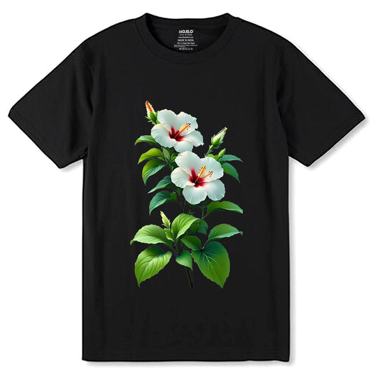 Swapo Floral Tee - Unisex Round Neck Regular Fit 100% Combed Cotton Half Sleeve T-Shirt - Mojilo Mart