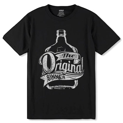 THE Original SINNER - Unisex Round Neck Regular Fit 100% Combed Cotton Half Sleeve T-Shirt - Mojilo Mart