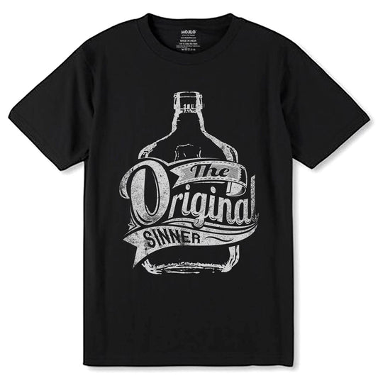 THE Original SINNER - Unisex Round Neck Regular Fit 100% Combed Cotton Half Sleeve T-Shirt - Mojilo Mart