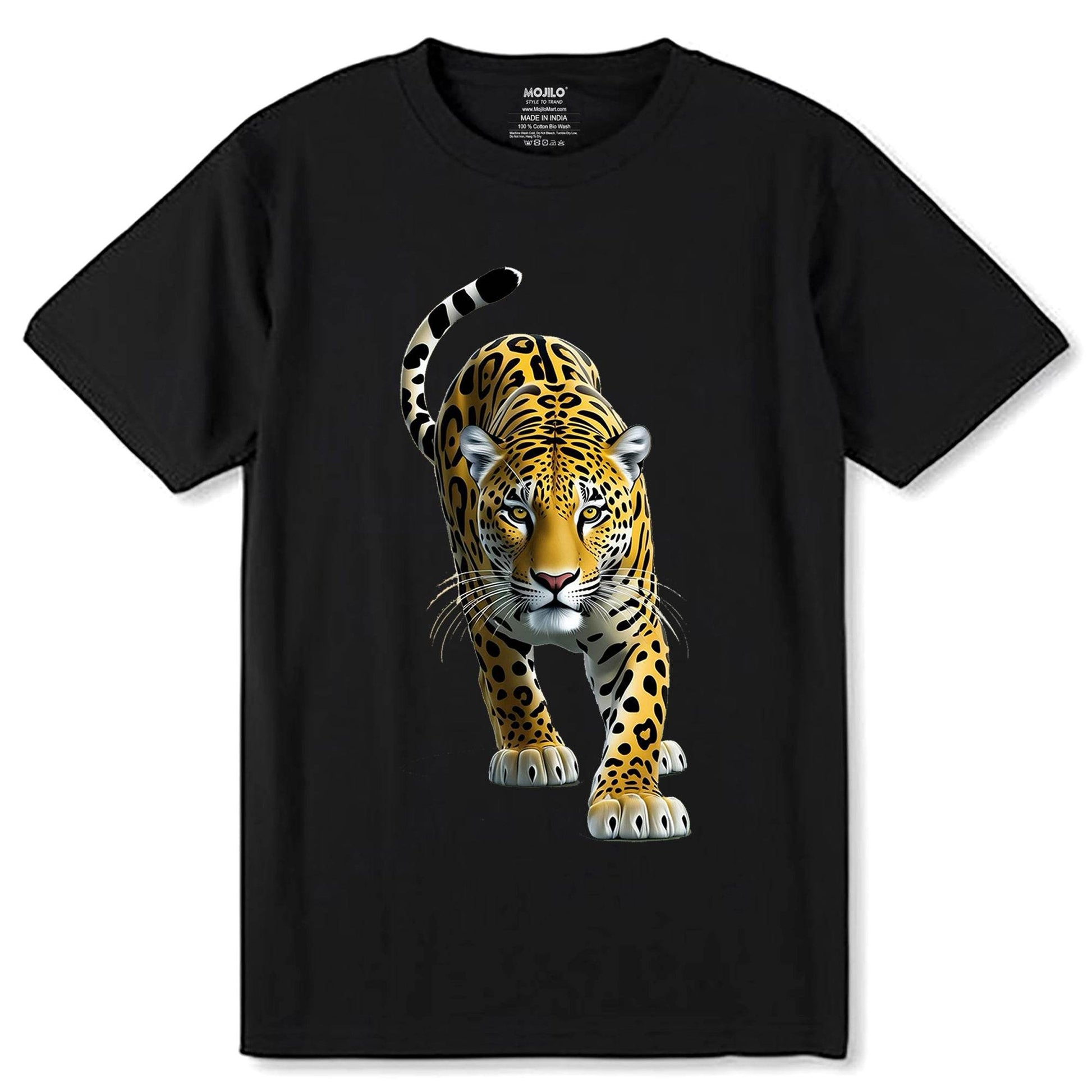 TIGER JUNGLE ANIMALS - Unisex Round Neck Regular Fit 100% Combed Cotton Half Sleeve T-Shirt - Mojilo Mart