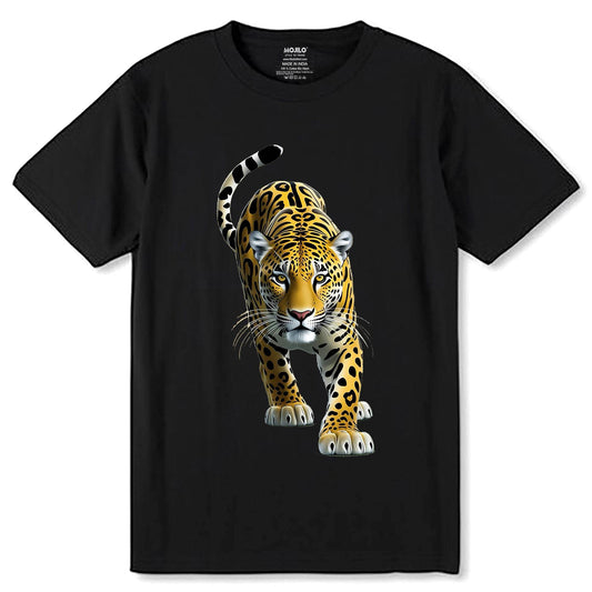TIGER JUNGLE ANIMALS - Unisex Round Neck Regular Fit 100% Combed Cotton Half Sleeve T-Shirt - Mojilo Mart