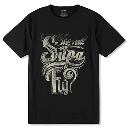 The real SUPA FLY - Unisex Round Neck Regular Fit 100% Combed Cotton Half Sleeve T-Shirt - Mojilo Mart