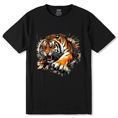 Tiger King, King of the Jungle - Unisex Round Neck Regular Fit 100% Combed Cotton Half Sleeve T-Shirt - Mojilo Mart