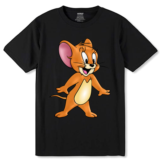 Tom & Jerry - Unisex Round Neck Regular Fit 100% Combed Cotton Half Sleeve T-Shirt - Mojilo Mart