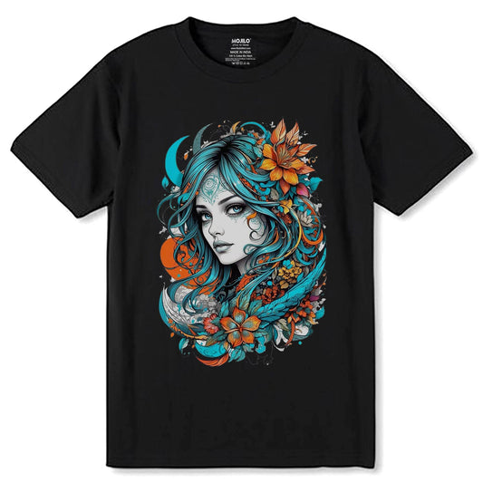 Trending Girl Collection - Unisex Round Neck Regular Fit 100% Combed Cotton Half Sleeve T-Shirt - Mojilo Mart