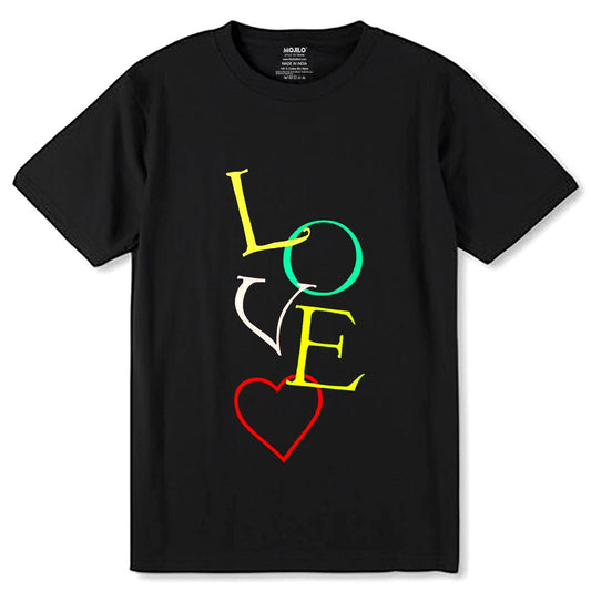 Valentines Love TShirts - Unisex Round Neck Regular Fit 100% Combed Cotton Half Sleeve T-Shirt - Mojilo Mart