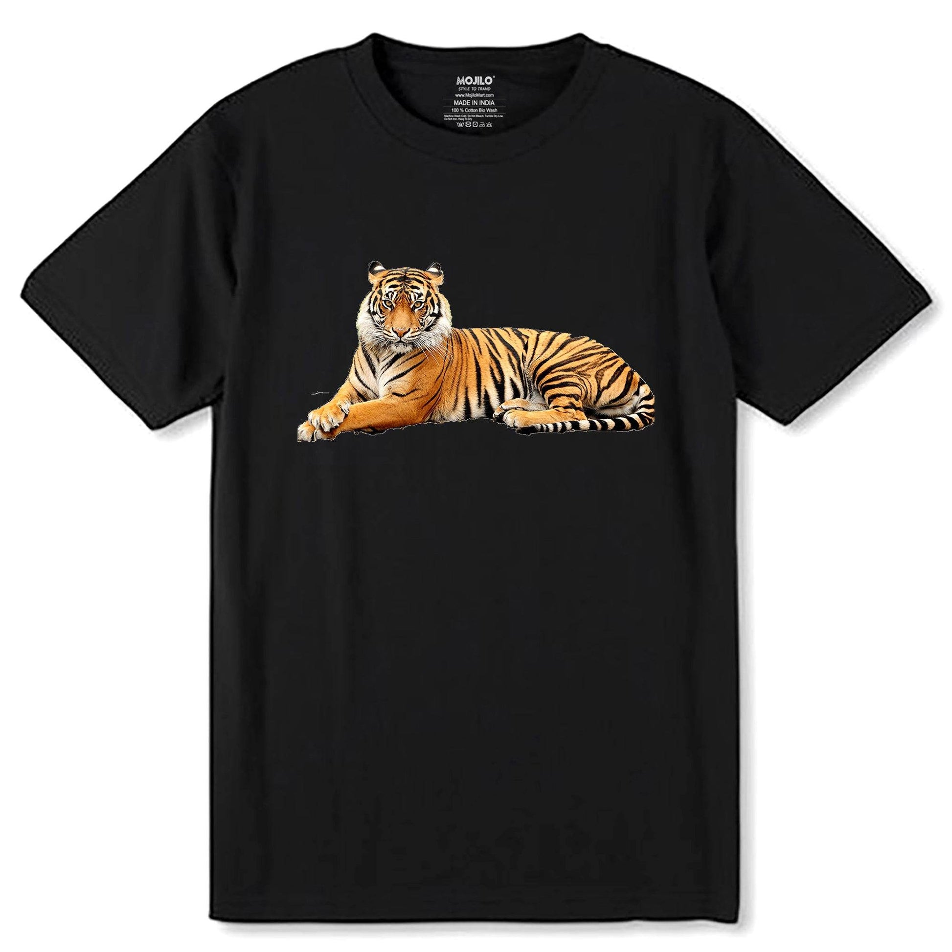 Vibrant Colors Body Tiger Tee - Unisex Round Neck Regular Fit 100% Combed Cotton Half Sleeve T-Shirt - Mojilo Mart