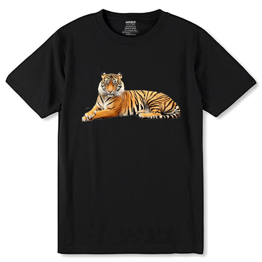 Vibrant Colors Body Tiger Tee - Unisex Round Neck Regular Fit 100% Combed Cotton Half Sleeve T-Shirt - Mojilo Mart