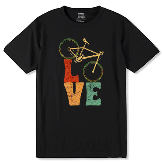 Vintage Bicycle Lover - Unisex Round Neck Regular Fit 100% Combed Cotton Half Sleeve T-Shirt - Mojilo Mart