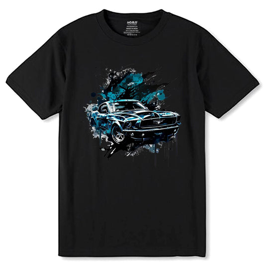 Vintage Car Adventure Printed T-shirt - Unisex Round Neck Regular Fit 100% Combed Cotton Half Sleeve T-Shirt - Mojilo Mart