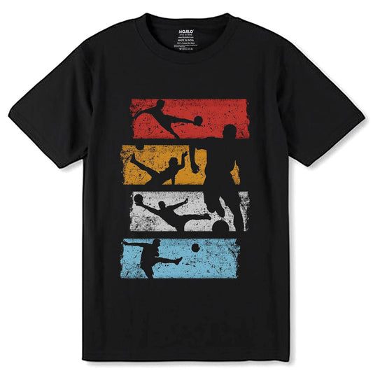 Vintage Volleyball Player Beach - Unisex Round Neck Regular Fit 100% Combed Cotton Half Sleeve T-Shirt - Mojilo Mart