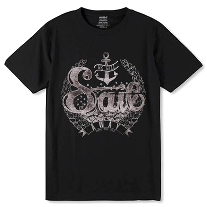 WE WILL SAIL AWAY INTO THE SEA - Unisex Round Neck Regular Fit 100% Combed Cotton Half Sleeve T-Shirt - Mojilo Mart