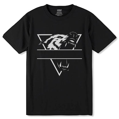 WOLF - Unisex Round Neck Regular Fit 100% Combed Cotton Half Sleeve T-Shirt - Mojilo Mart
