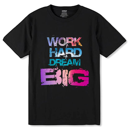 Work Head Dream Big - Unisex Round Neck Regular Fit 100% Combed Cotton Half Sleeve T-Shirt - Mojilo Mart