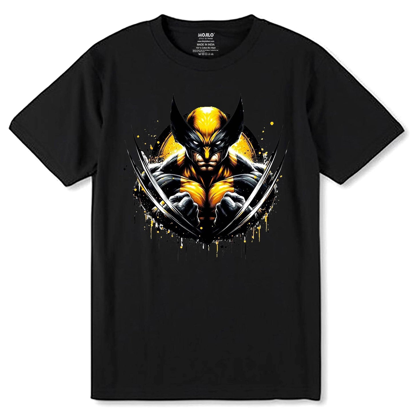 Xmen Wolverine Superheroes - Unisex Round Neck Regular Fit 100% Combed Cotton Half Sleeve T-Shirt - Mojilo Mart