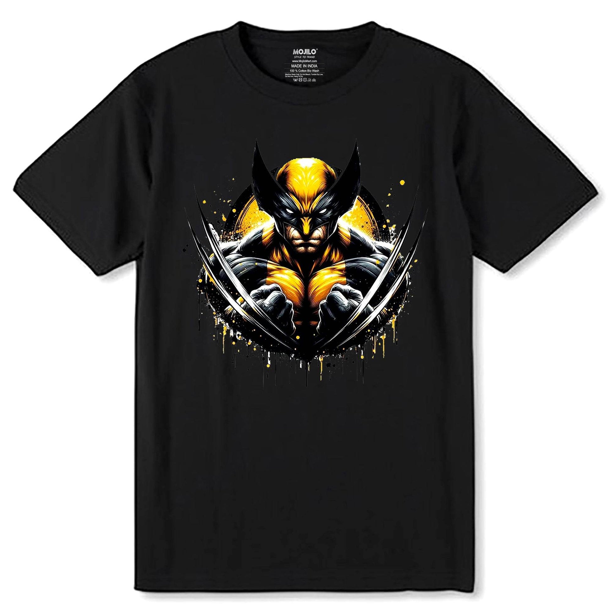 Xmen Wolverine Superheroes - Unisex Round Neck Regular Fit 100% Combed Cotton Half Sleeve T-Shirt - Mojilo Mart