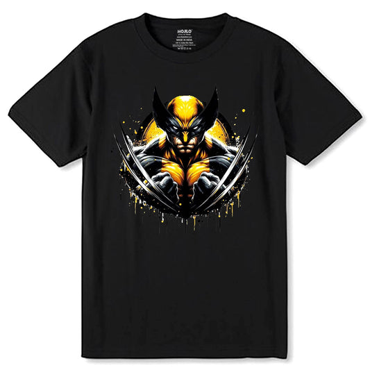 Xmen Wolverine Superheroes - Unisex Round Neck Regular Fit 100% Combed Cotton Half Sleeve T-Shirt - Mojilo Mart
