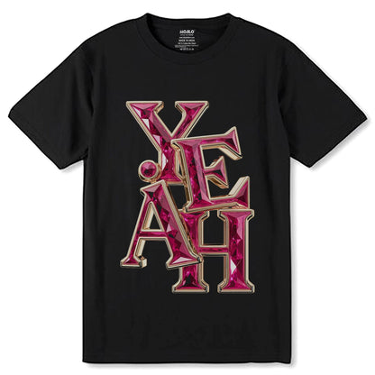 YEAH - Unisex Round Neck Regular Fit 100% Combed Cotton Half Sleeve T-Shirt - Mojilo Mart