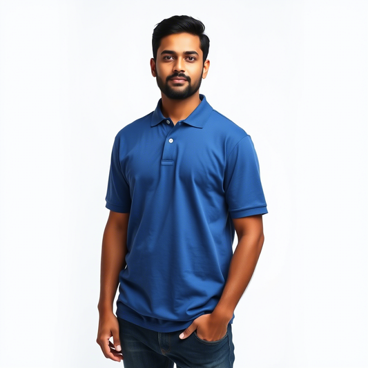 Men Polo Neck Cotton T-Shirt with DTF Printing and custom Tshirt Logo Design