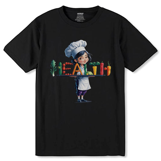 healthy - Unisex Round Neck Regular Fit 100% Combed Cotton Half Sleeve T-Shirt - Mojilo Mart