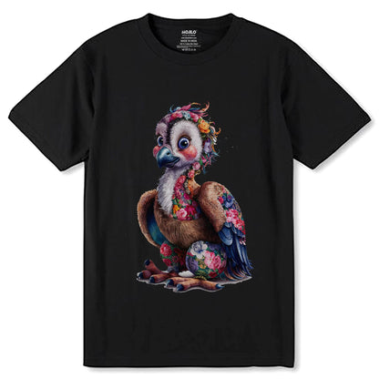 painting of a bird of prey - Unisex Round Neck Regular Fit 100% Combed Cotton Half Sleeve T-Shirt - Mojilo Mart