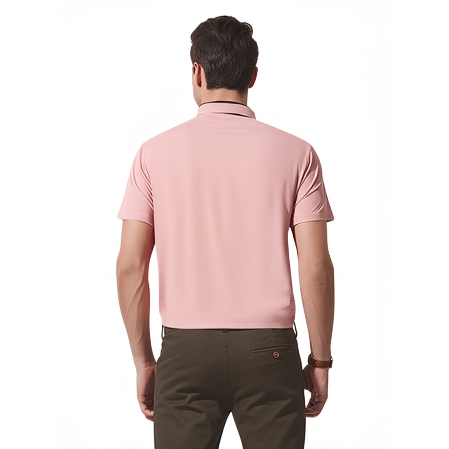 Chinese Collar Polyester FD Matty T-Shirt with DTF Printing, GSM 220 custom T-shirt With Logo Printing