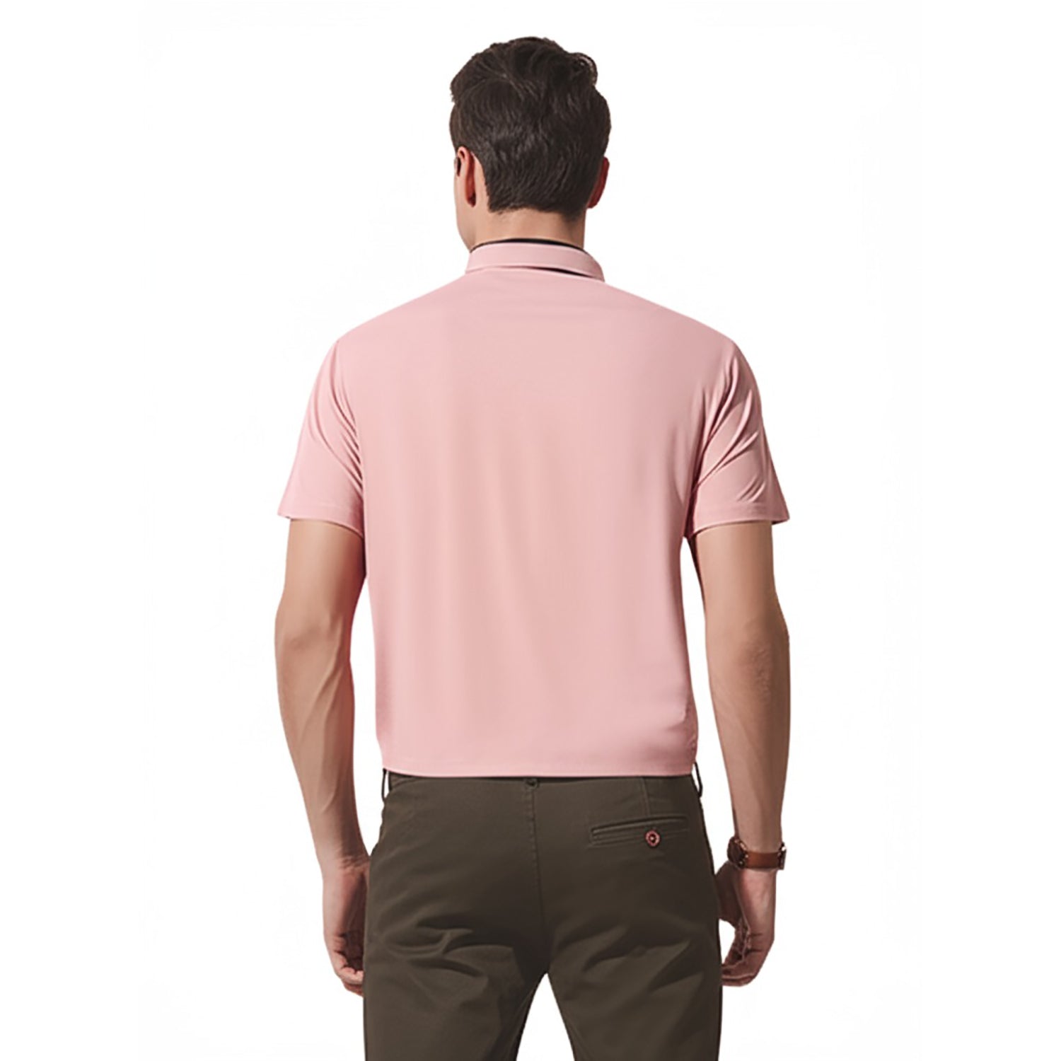 Chinese Collar Polyester FD Matty T-Shirt with DTF Printing, GSM 220 custom T-shirt With Logo Printing