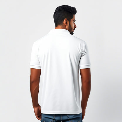 Men Polo Neck Cotton T-Shirt with DTF Printing and custom Tshirt Logo Design