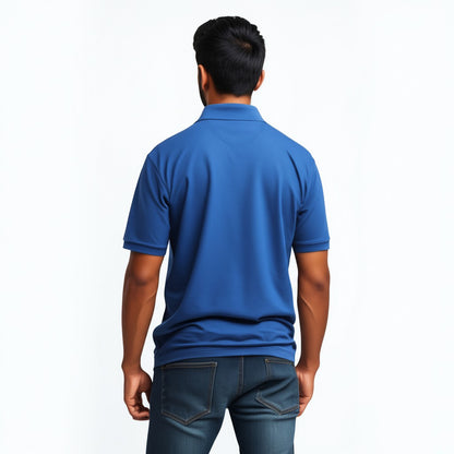 Men Polo Neck Cotton T-Shirt with DTF Printing and custom Tshirt Logo Design