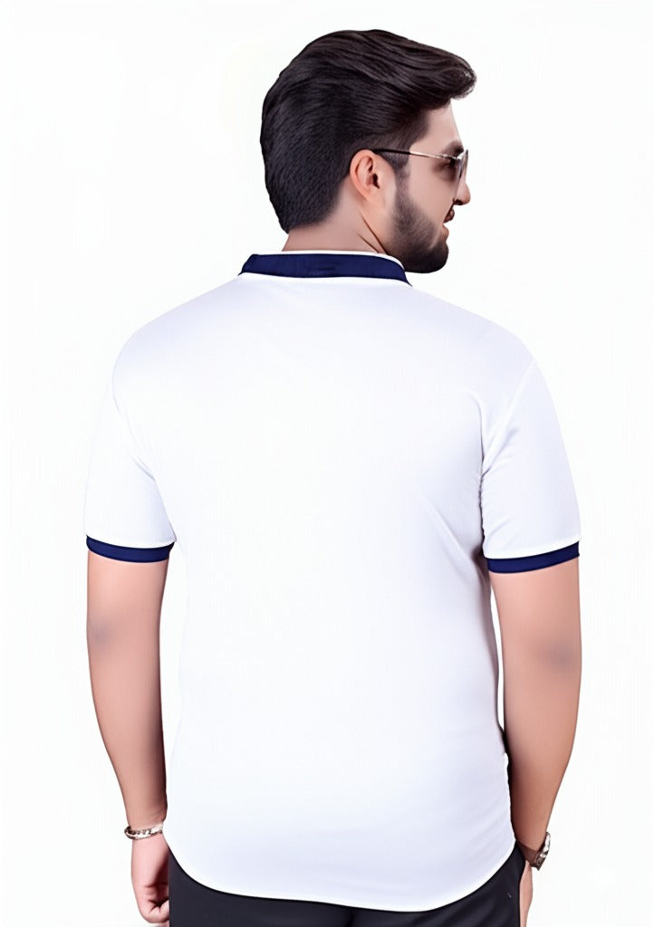 Chinese Collar Dotnet T-Shirt with DTF Printing and 180 GSM Fabric Custom Tshirt Printing