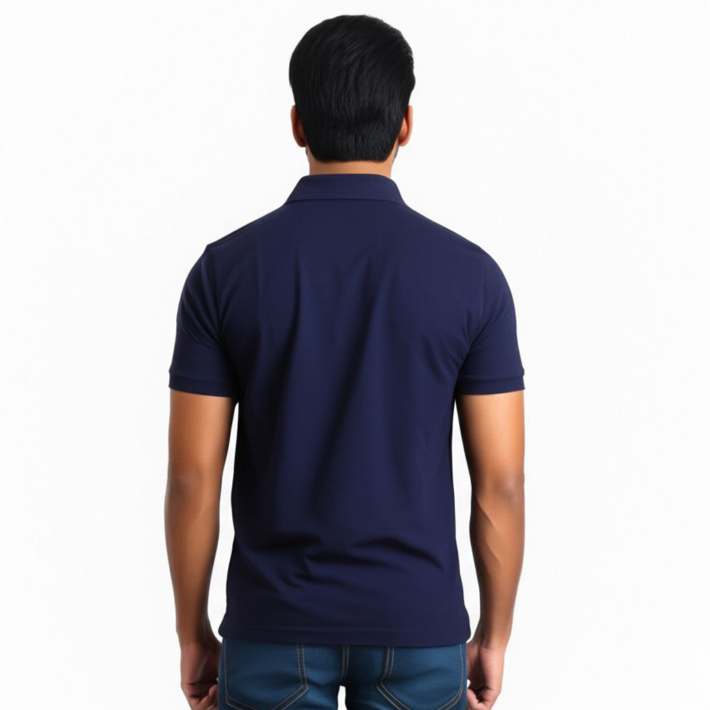 Men Polo Neck Cotton T-Shirt with DTF Printing and custom Tshirt Logo Design