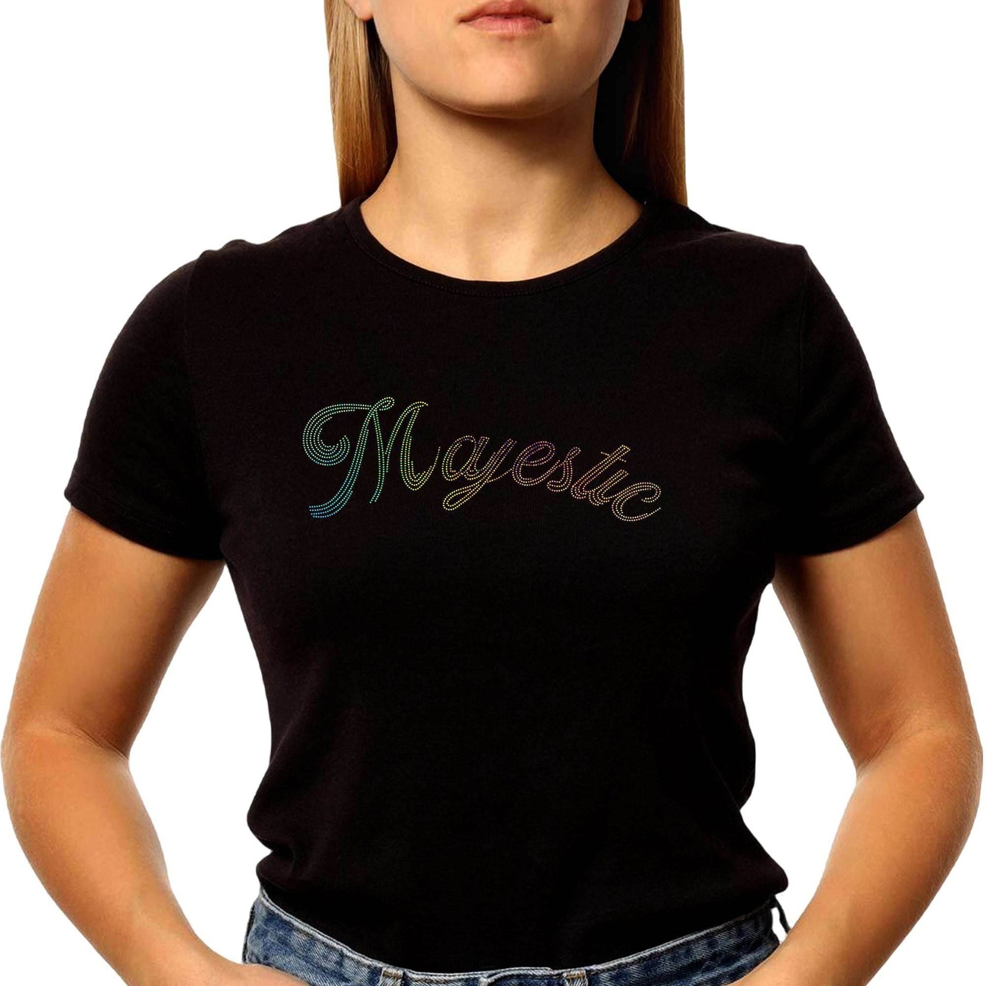 RAINBOW SPANGLE Majestic - Unisex Round Neck Regular Fit 100% Combed Cotton Half Sleeve T-Shirt - Mojilo Mart