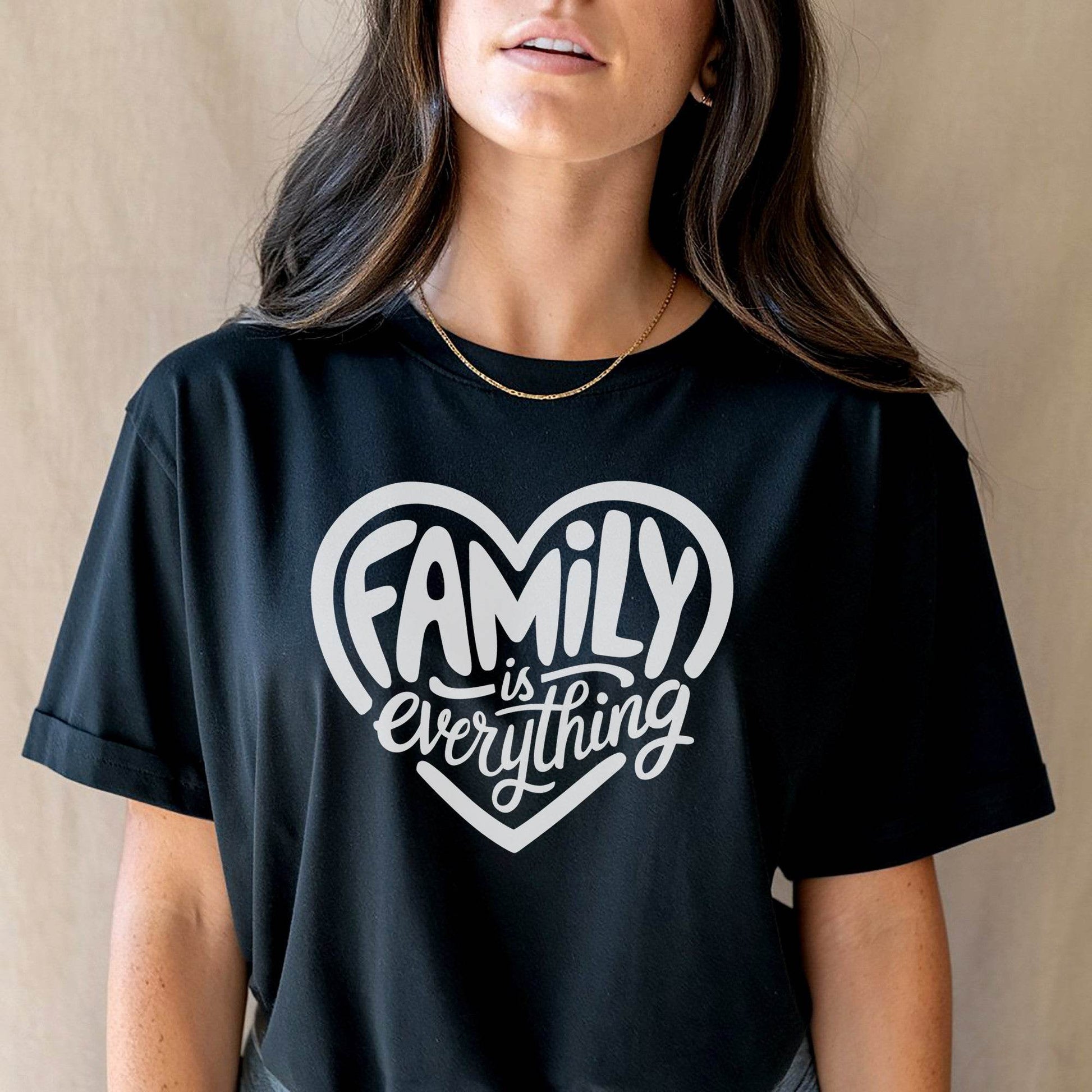 Family Is Everything - Unisex Round Neck Regular Fit 100% Combed Cotton Half Sleeve T-Shirt - Mojilo Mart