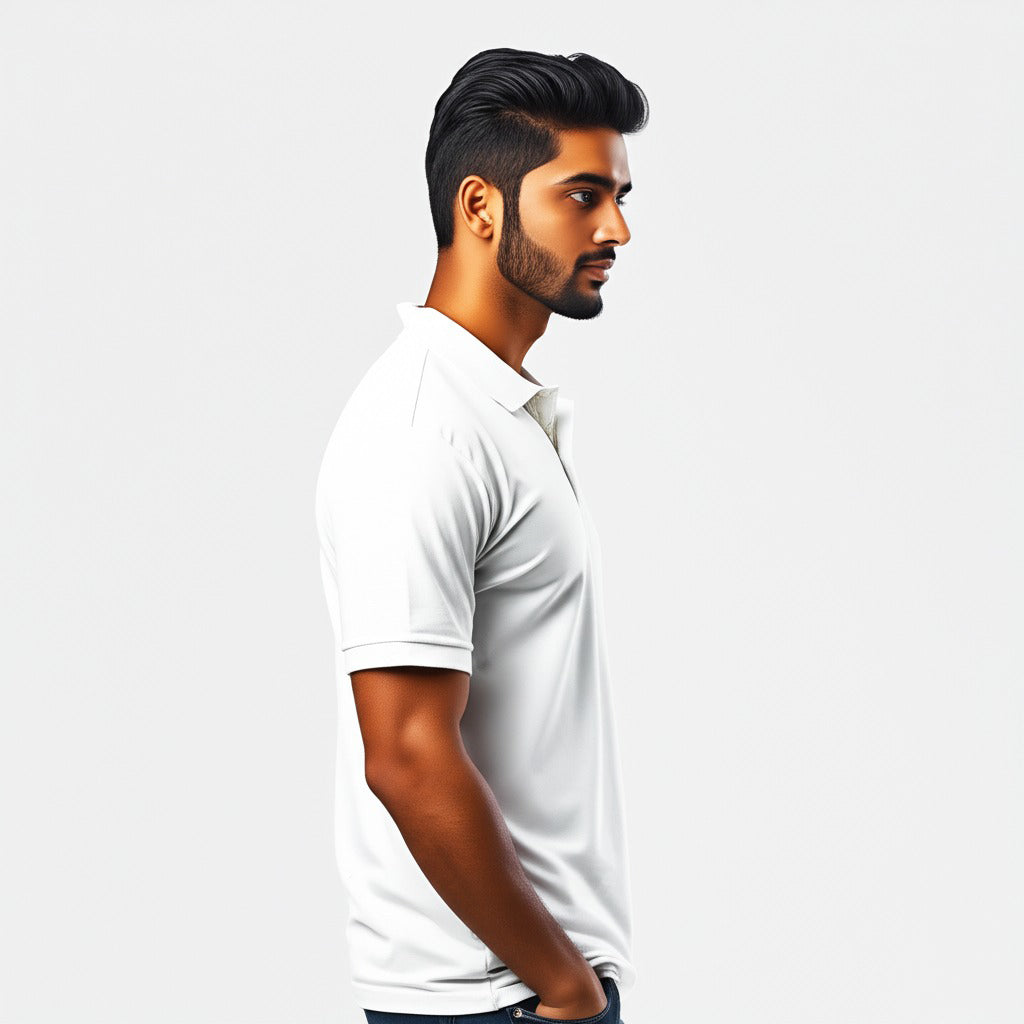 Men Polo Neck Cotton T-Shirt with DTF Printing and custom Tshirt Logo Design