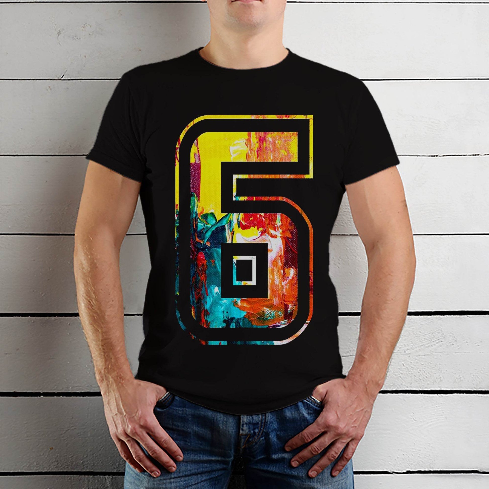6th Birthday Boy Badminton Player Badminton 6 Years - Unisex Round Neck Regular Fit 100% Combed Cotton Half Sleeve T-Shirt - Mojilo Mart