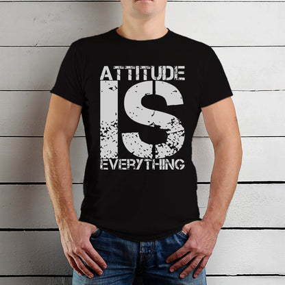 ATTITUDE IS EVERYTHING - Unisex Round Neck Regular Fit 100% Combed Cotton Half Sleeve T-Shirt - Mojilo Mart