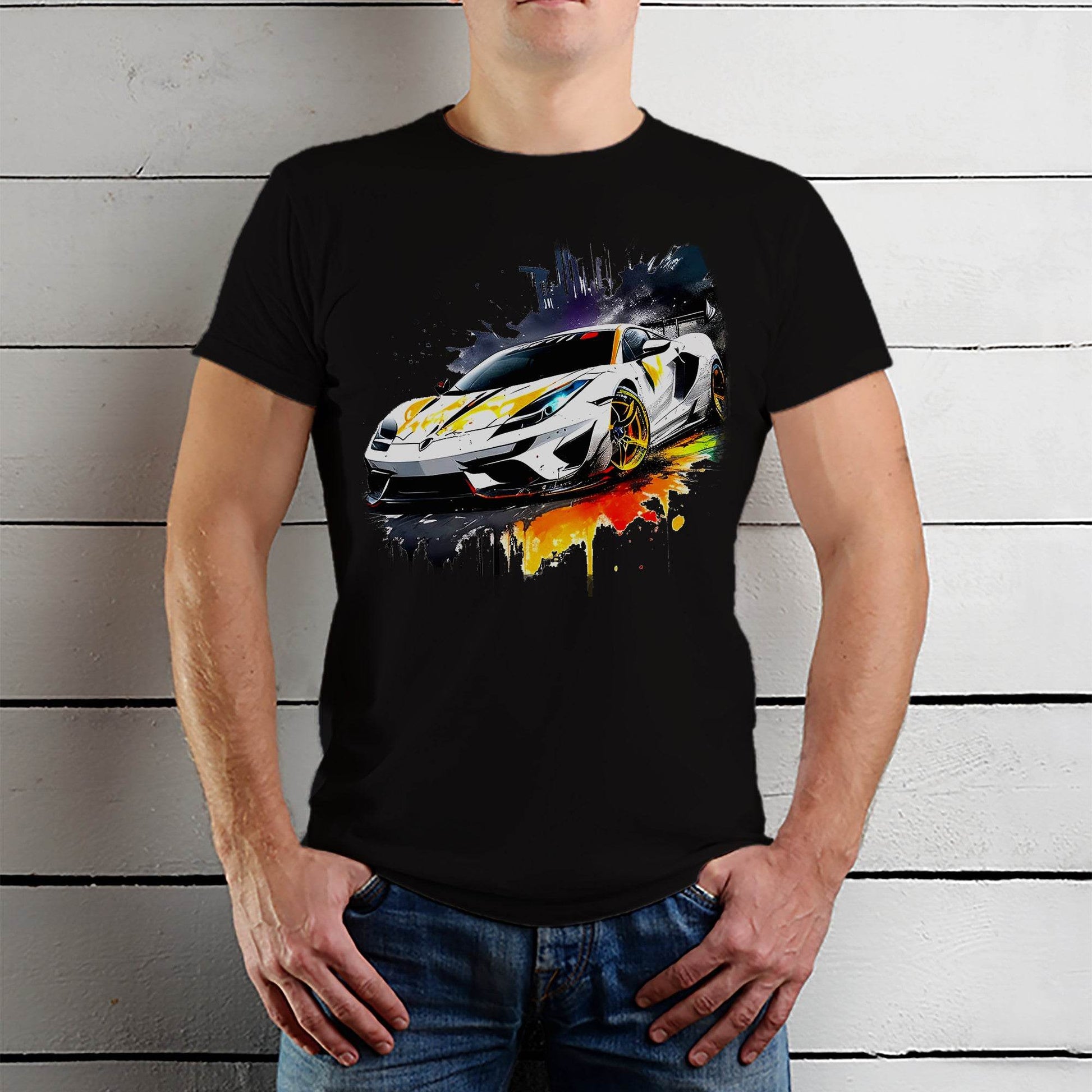 A Supercar - Unisex Round Neck Regular Fit 100% Combed Cotton Half Sleeve T-Shirt - Mojilo Mart