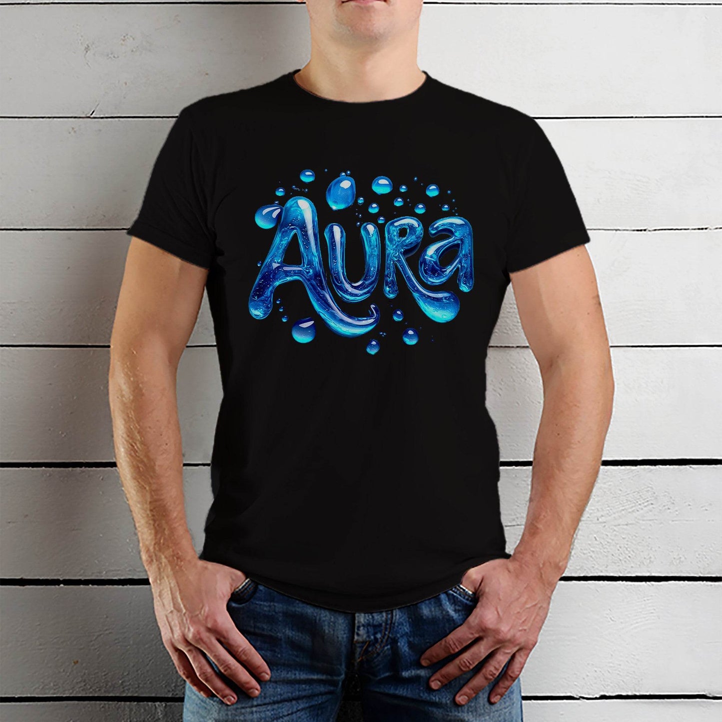 Aura Watere - Unisex Round Neck Regular Fit 100% Combed Cotton Half Sleeve T-Shirt - Mojilo Mart