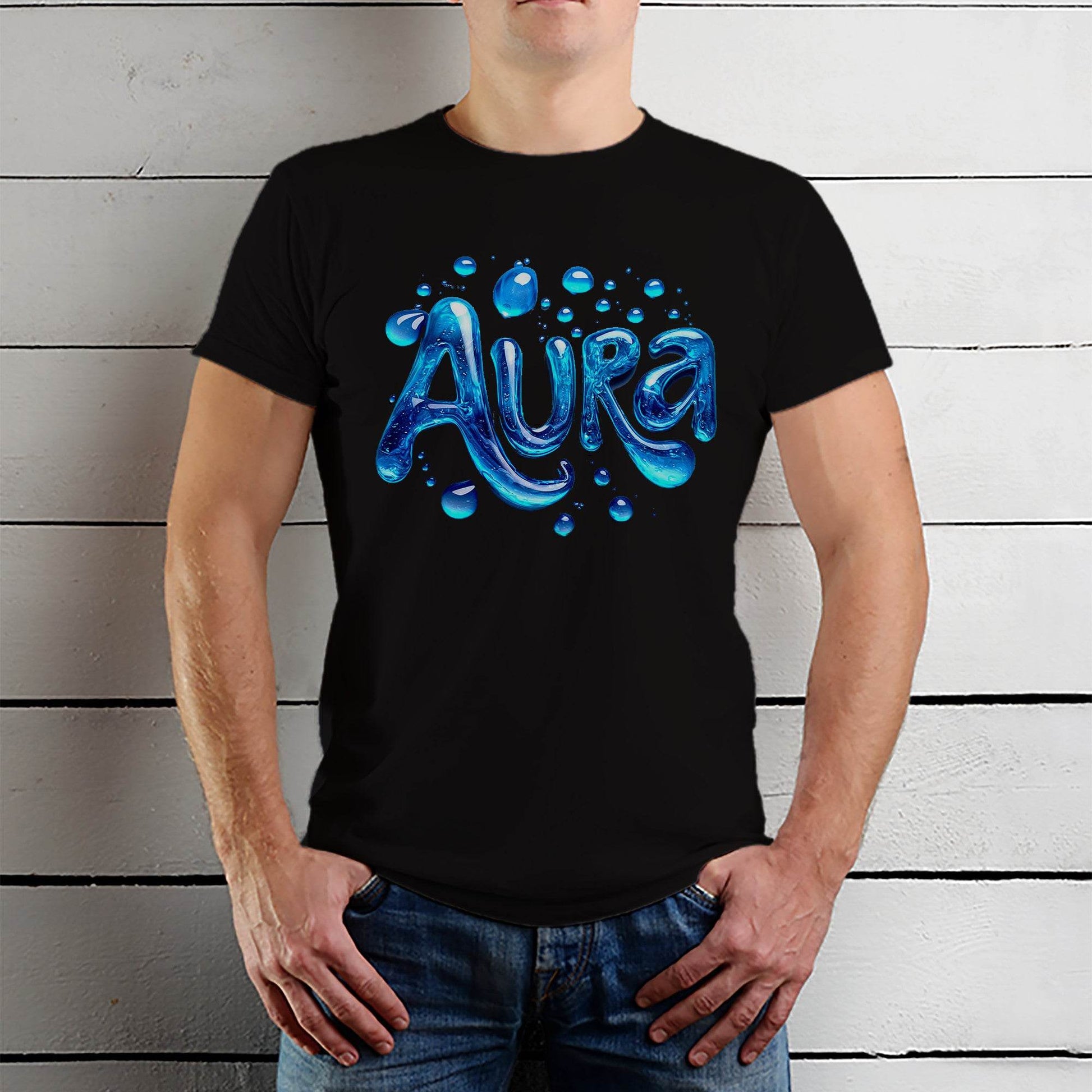 Aura Watere - Unisex Round Neck Regular Fit 100% Combed Cotton Half Sleeve T-Shirt - Mojilo Mart
