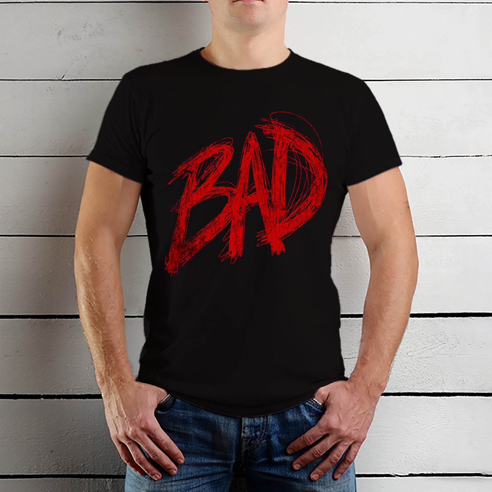 BAD RED - Unisex Round Neck Regular Fit 100% Combed Cotton Half Sleeve T-Shirt - Mojilo Mart