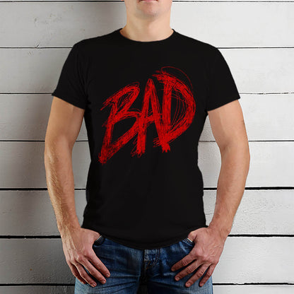 BAD RED - Unisex Round Neck Regular Fit 100% Combed Cotton Half Sleeve T-Shirt - Mojilo Mart