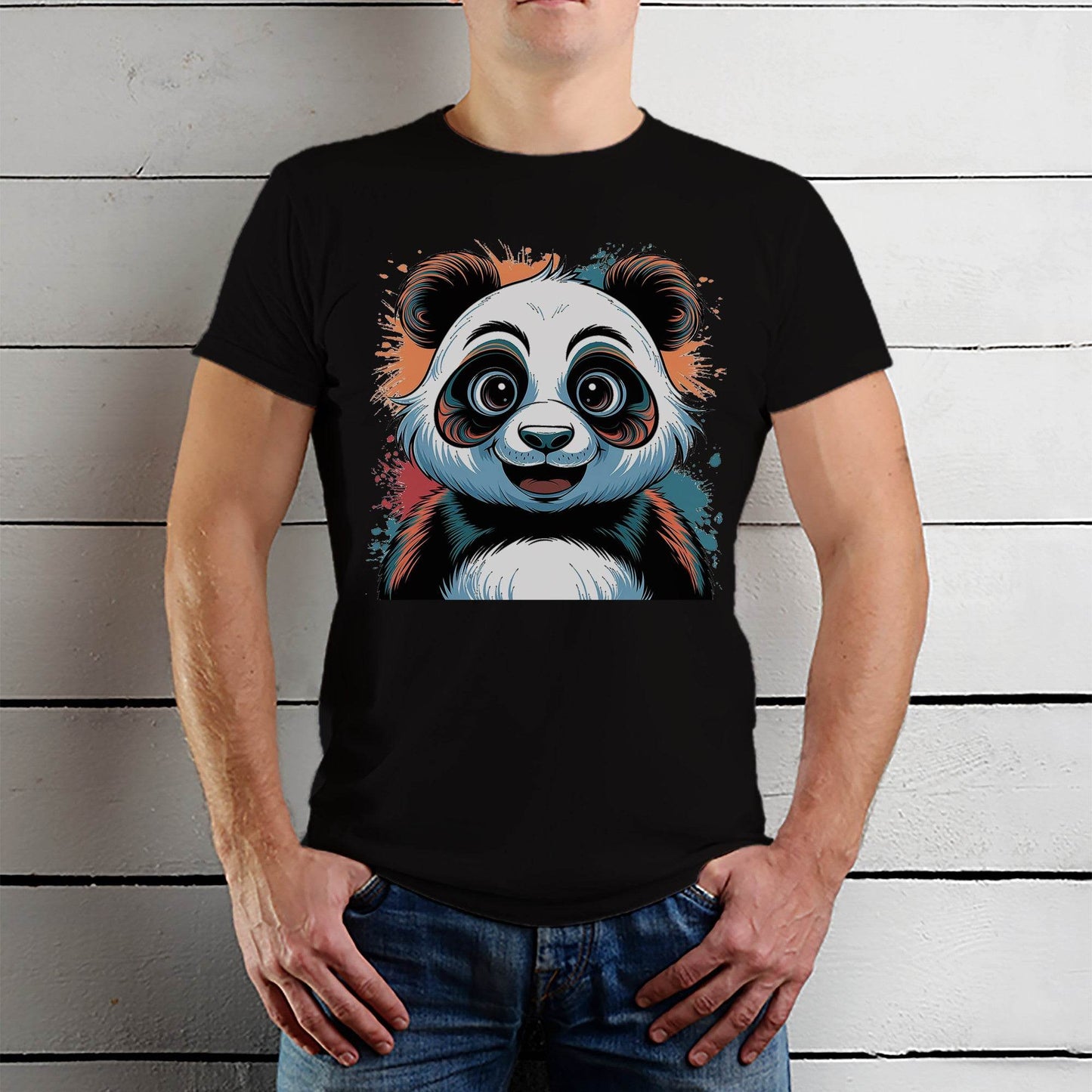 Baby Panda - Unisex Round Neck Regular Fit 100% Combed Cotton Half Sleeve T-Shirt - Mojilo Mart