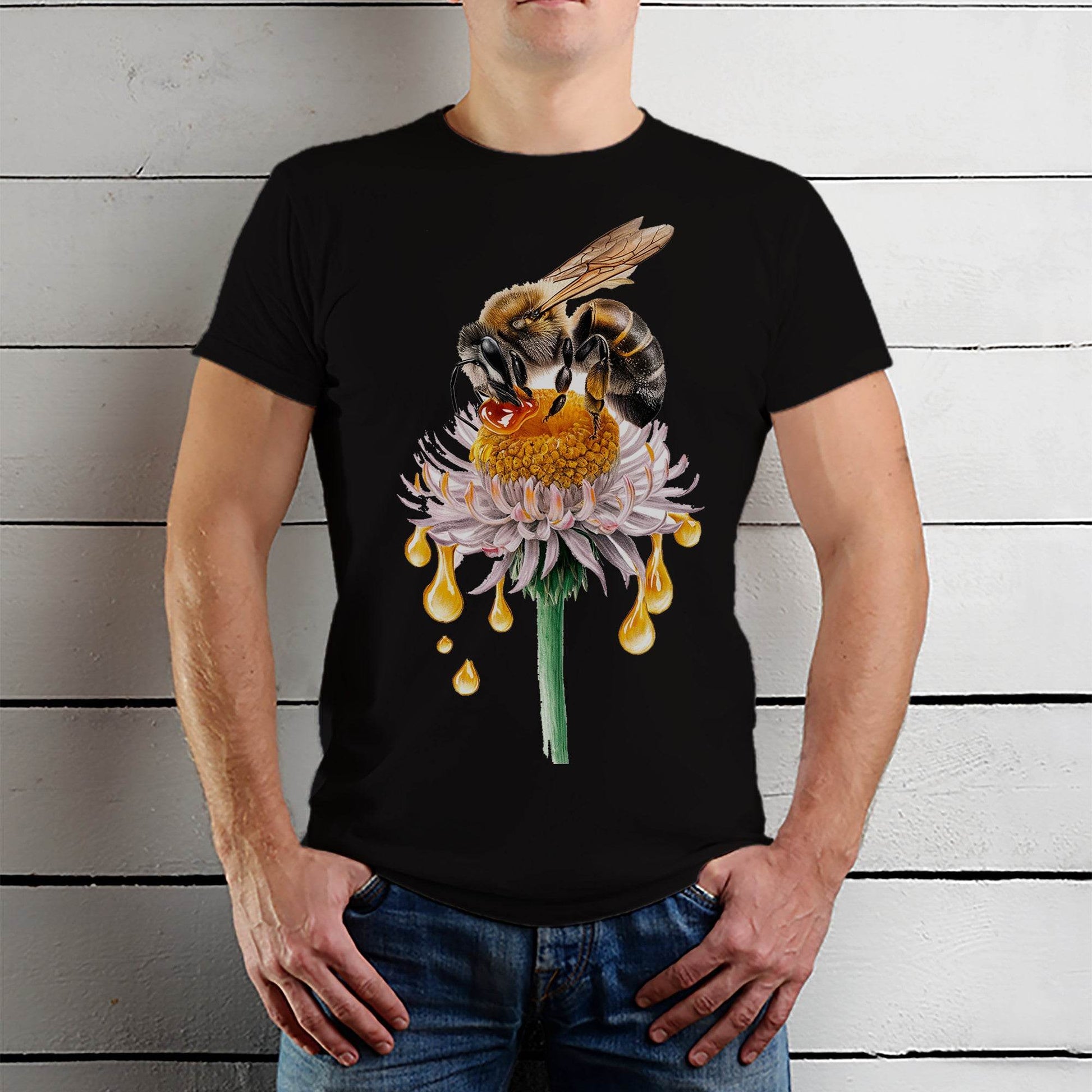 Bee Aesthetic Girls Women - Unisex Round Neck Regular Fit 100% Combed Cotton Half Sleeve T-Shirt - Mojilo Mart