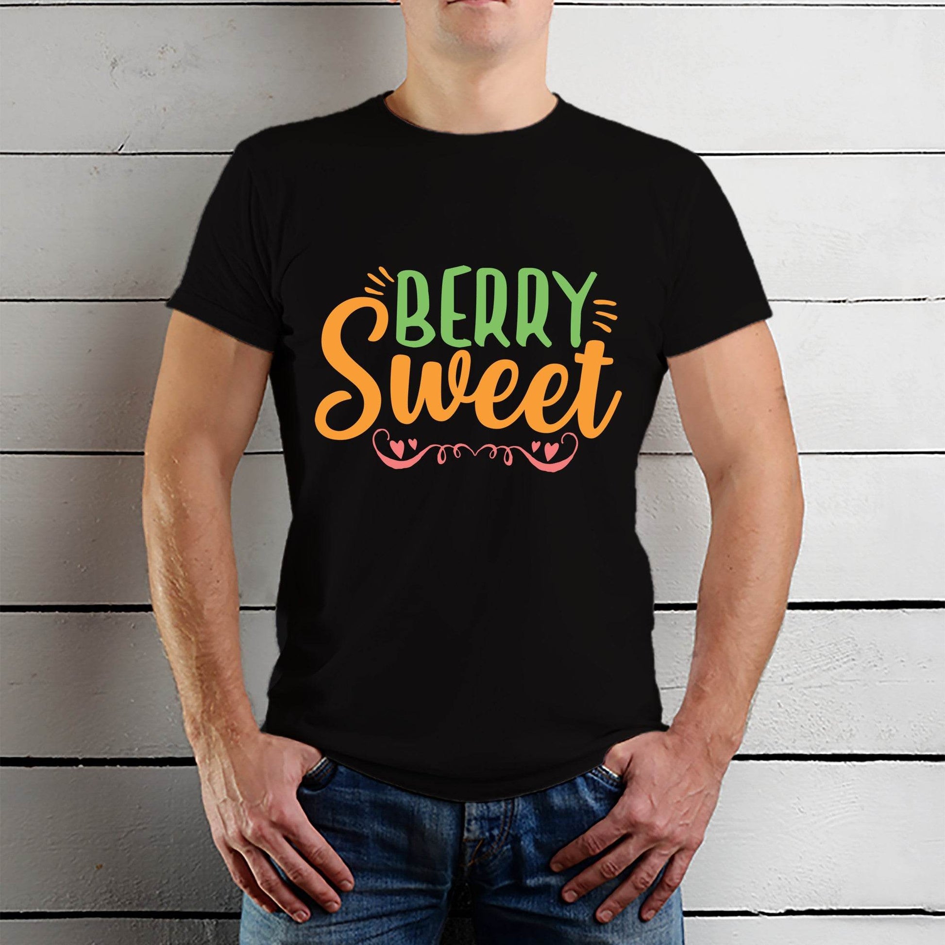 Berry Sweet - Unisex Round Neck Regular Fit 100% Combed Cotton Half Sleeve T-Shirt - Mojilo Mart