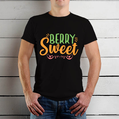 Berry Sweet - Unisex Round Neck Regular Fit 100% Combed Cotton Half Sleeve T-Shirt - Mojilo Mart