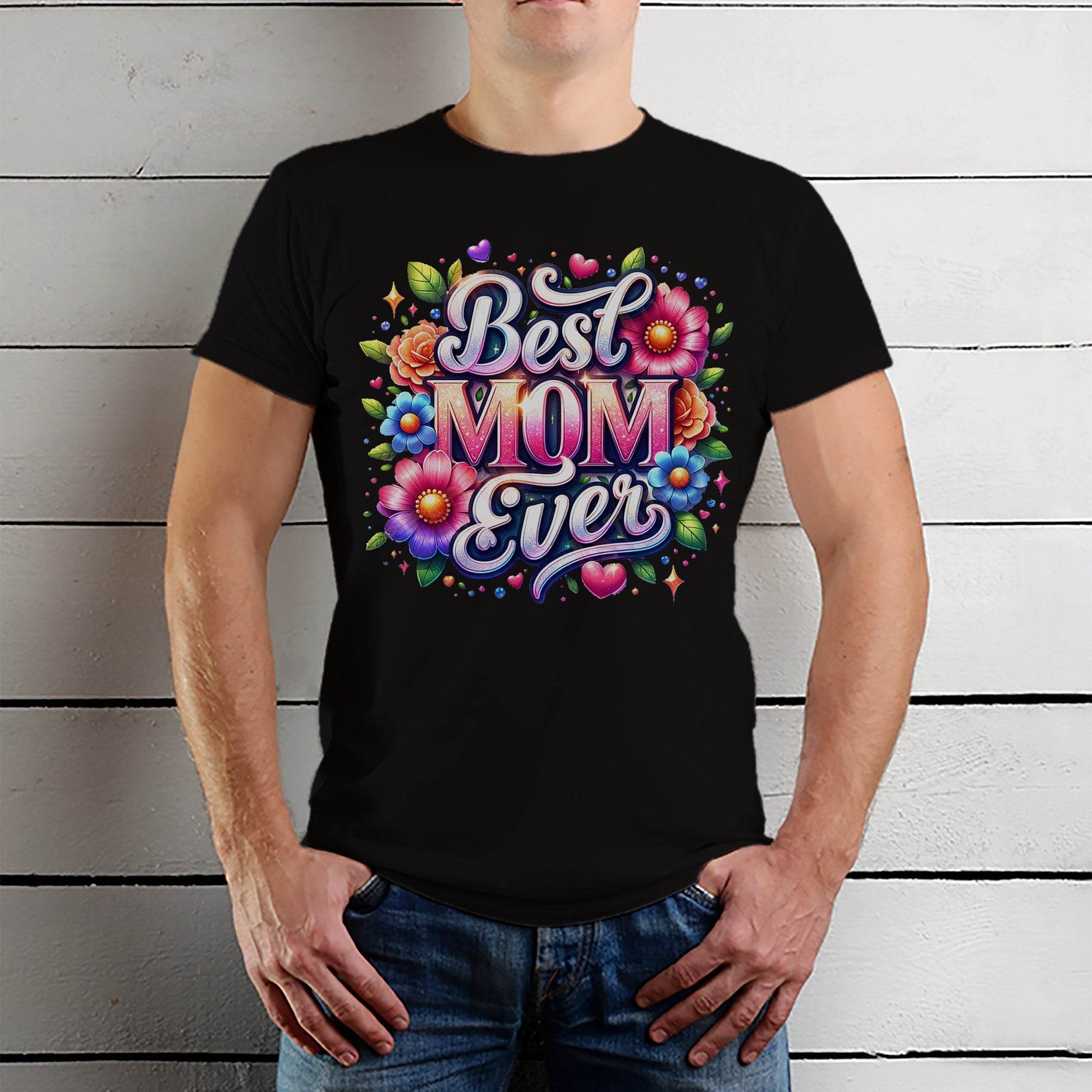 Best MOM Ever - Unisex Round Neck Regular Fit 100% Combed Cotton Half Sleeve T-Shirt - Mojilo Mart