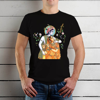 Blend Hare Krishna Janamashtmi - Unisex Round Neck Regular Fit 100% Combed Cotton Half Sleeve T-Shirt - Mojilo Mart
