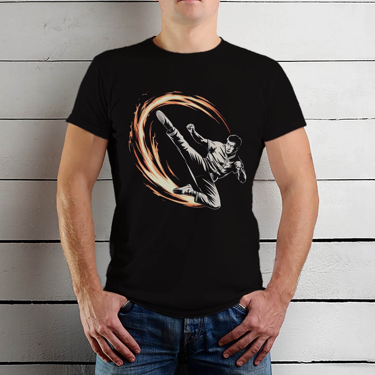 Bruce Lee (LEGEND) - Unisex Round Neck Regular Fit 100% Combed Cotton Half Sleeve T-Shirt - Mojilo Mart