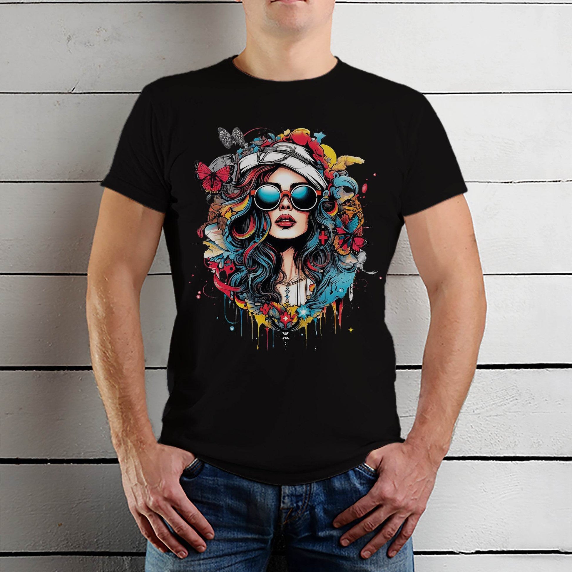 Butterfly Girls - Unisex Round Neck Regular Fit 100% Combed Cotton Half Sleeve T-Shirt - Mojilo Mart